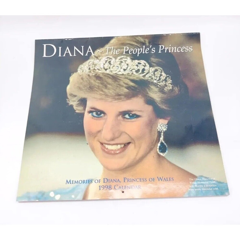Vintage 1998 Princess Diana Calender Memories of Diana The People's Princess 98